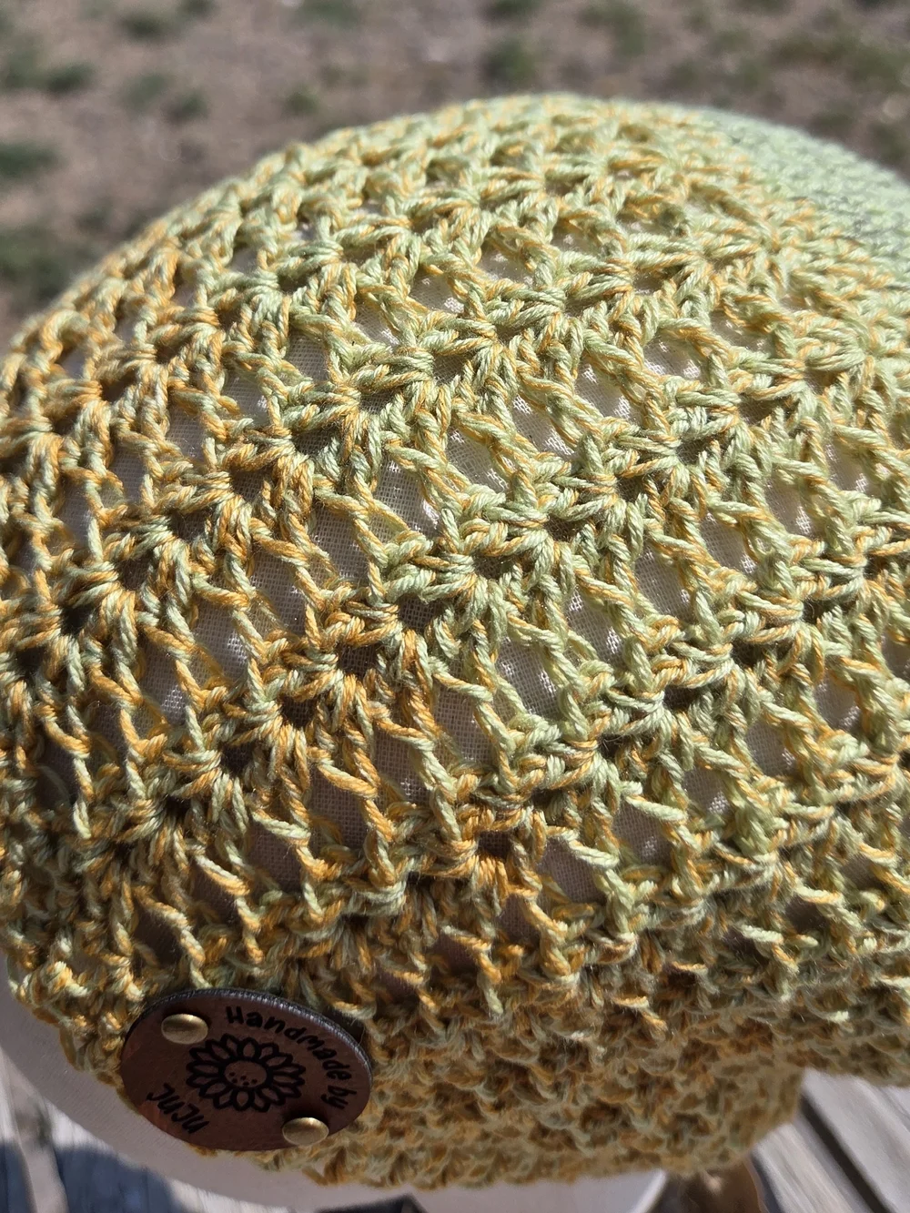 Artisan Handmade Crochet Extra-Lightweight Cotton Blend Lacey Summer Beanie Hat